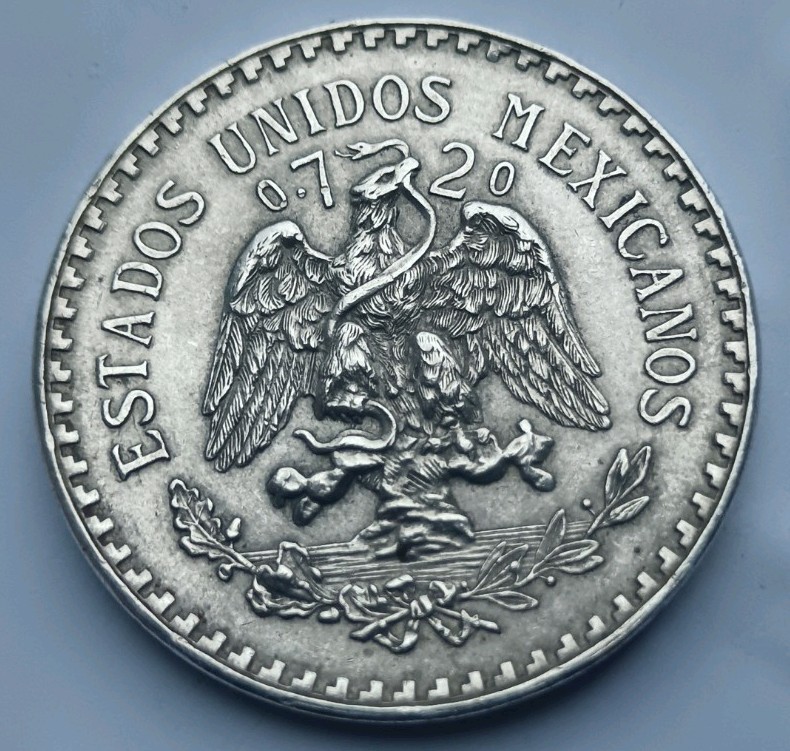 Mexico 1 Peso 1945 Silver Coin