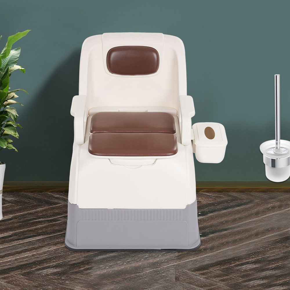 Convenient Portable Bedside Commode Chair For Elderly & Mobility-impaired New