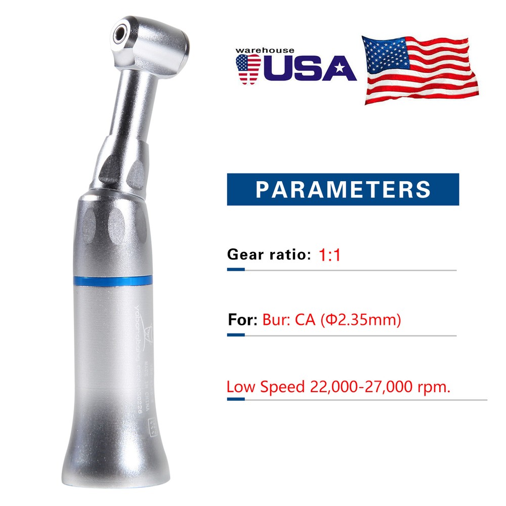 Fit NSK Dental Contra Angle Handpiece Push Button E-type Slow Low Speed