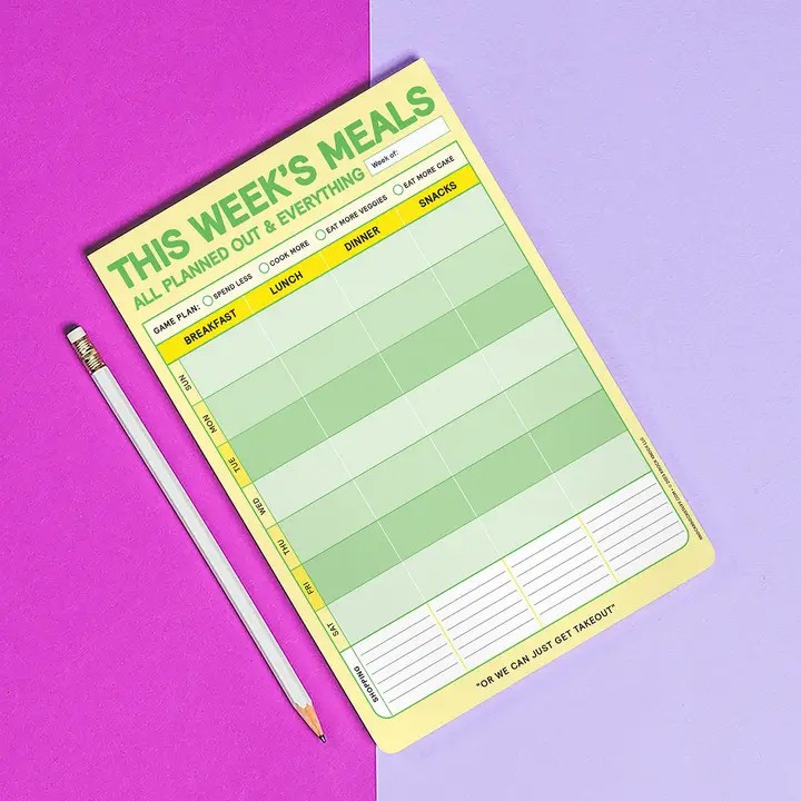 Knock Knock This Week's Meals Notepad