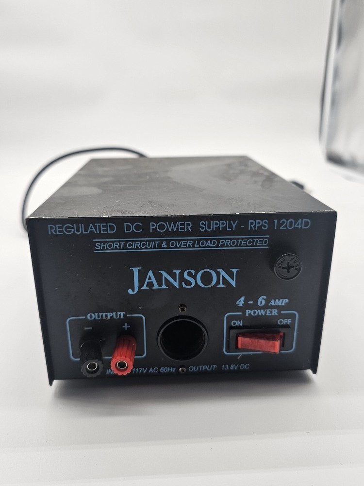 12V DC Power Supply - 4-6AMP Continuous Output - Janson RPS1204D
