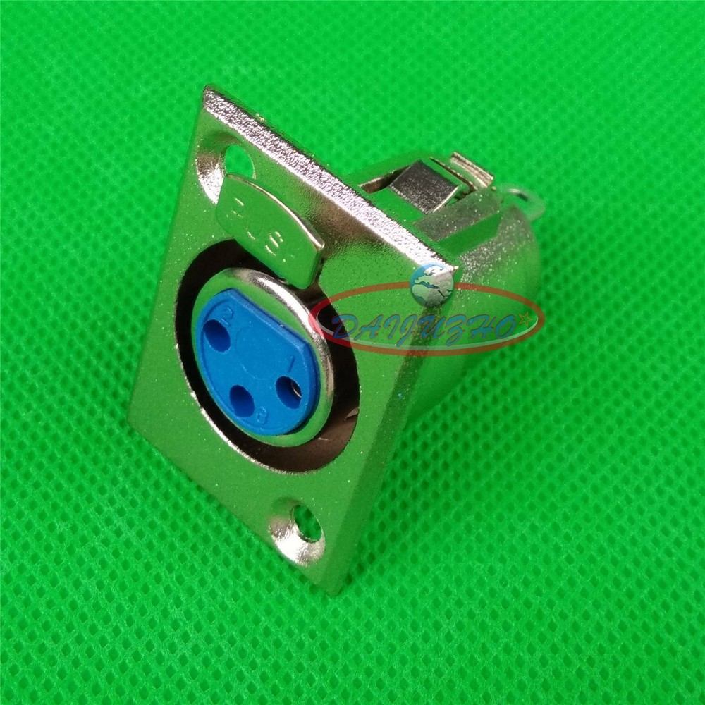 1PCS XLR 3-Pin Female Chassis Panel Socket Speaker Audio Connector New