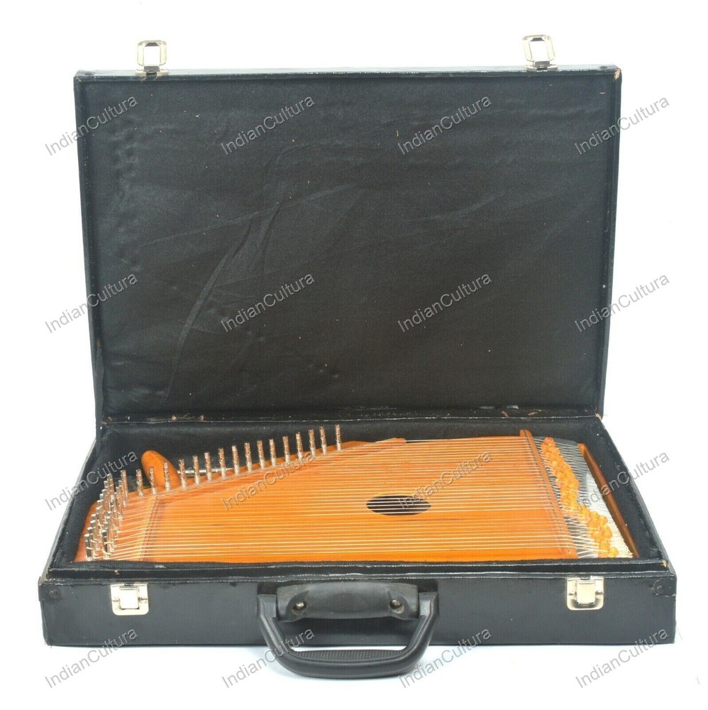 Swarmandal 36 Strings Tuning Spanner Surmandal For Meditation with Carry Box