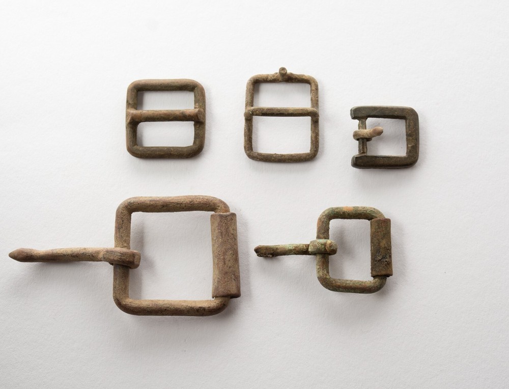 brass old patinated buckles dug out artifacts.