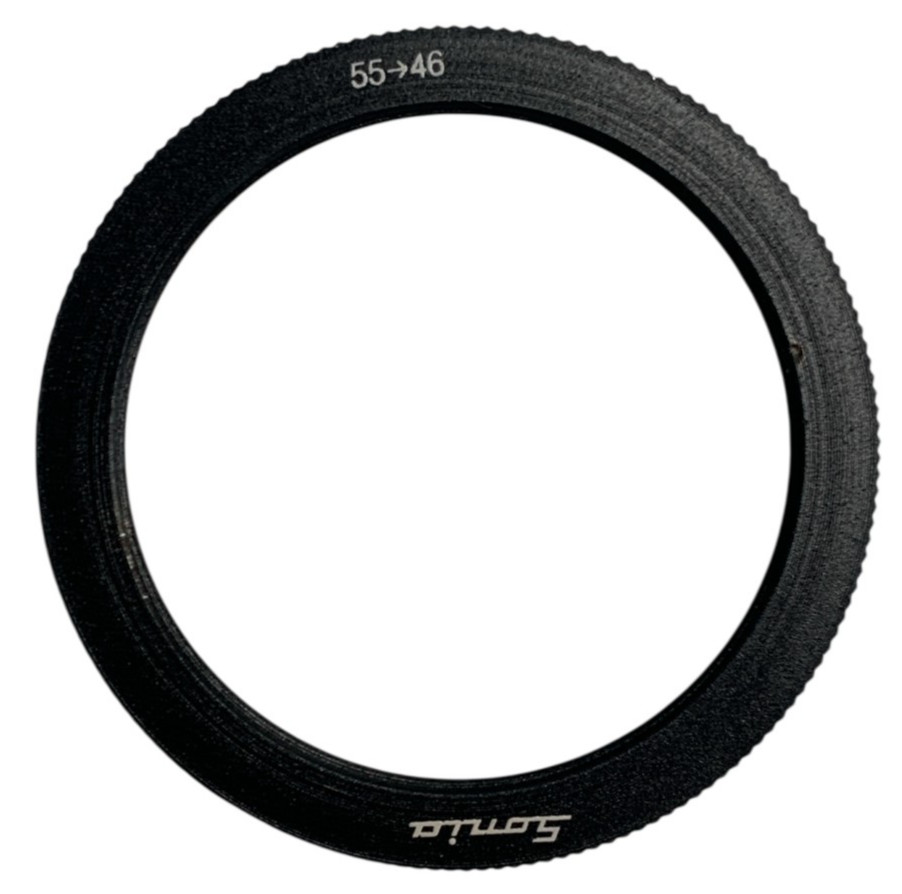 55-46mm Step Down Ring Adapter – Metal Filter Thread Converter for DSLR