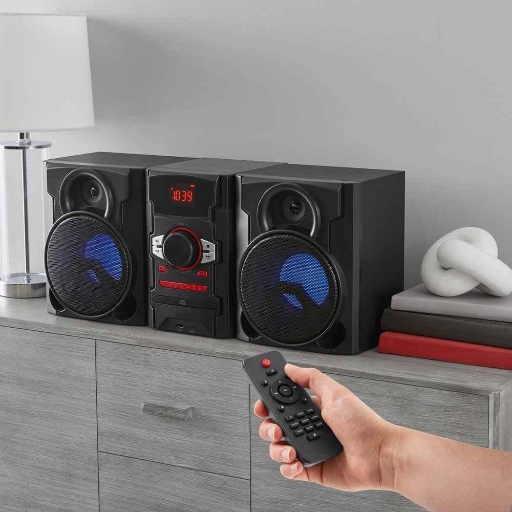 onn. 100W CD Stereo with USB & Bluetooth Connectivity