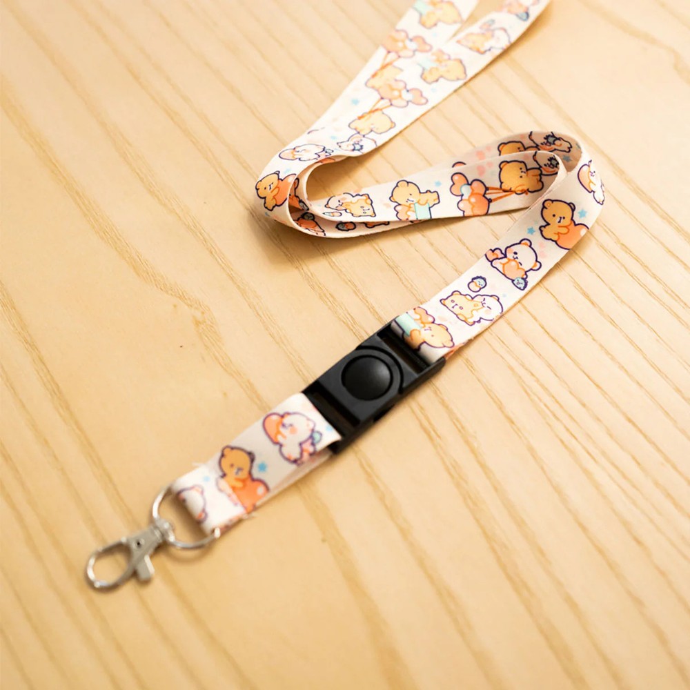 Milk Mocha Bear: Hearts Lanyard