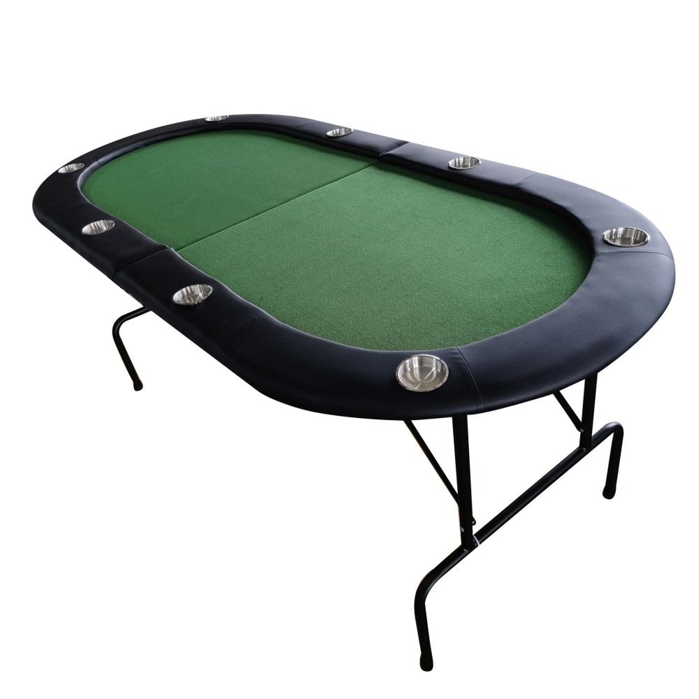 73-inch Foldable Poker Table with Cup Holder