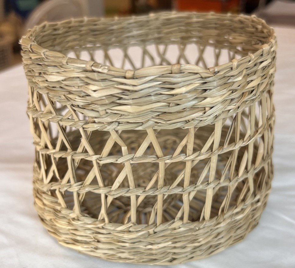 Boho Rattan Wicker Basket 6.5" Round 4.5" Tall
