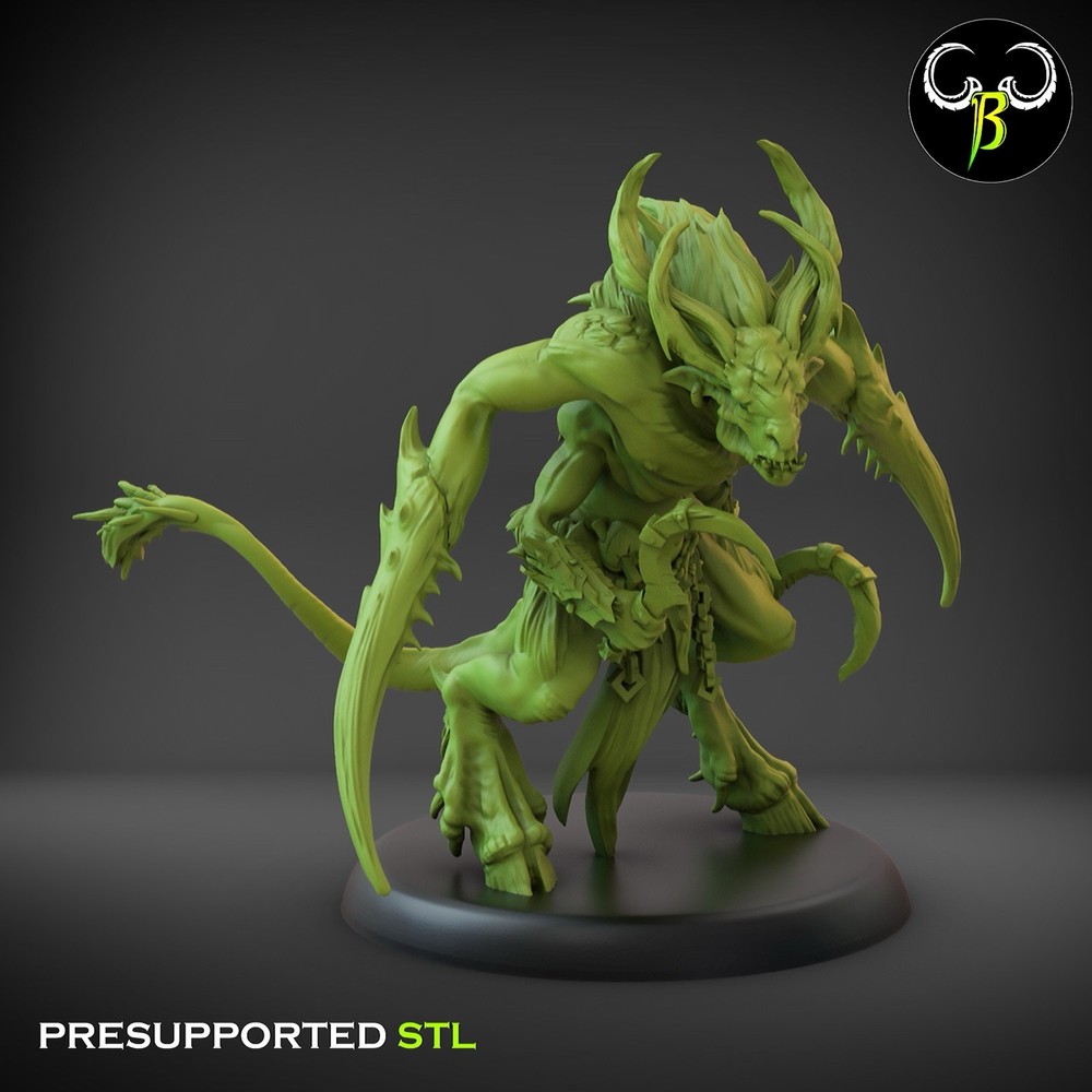 7 Herd Mutants, Fallen Beasts, 3D Printed ClayBeastCreation