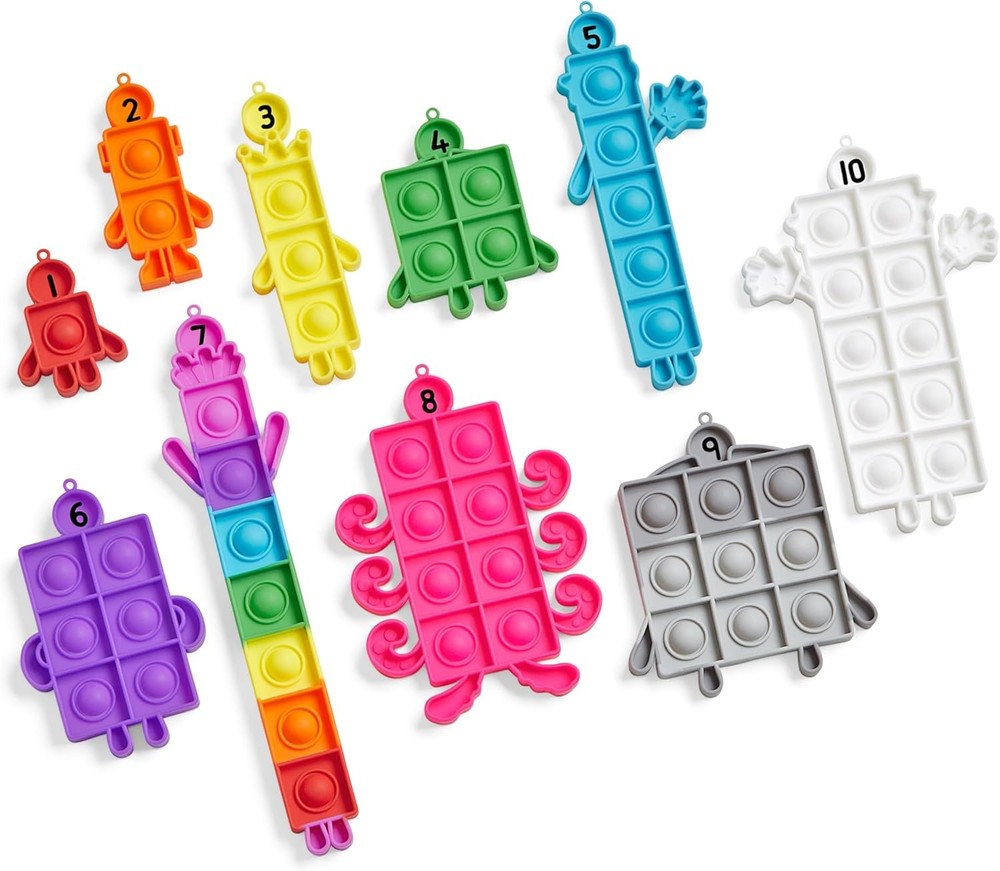 Calm Down Corner Supplies Sensory Push Bubble Keychain Math Counting Toys