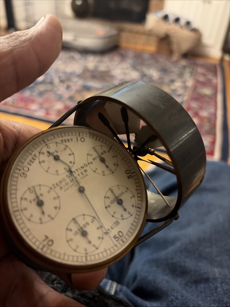 Antique Brass Air Meter Anemometer Circa 1900 Mining Tool