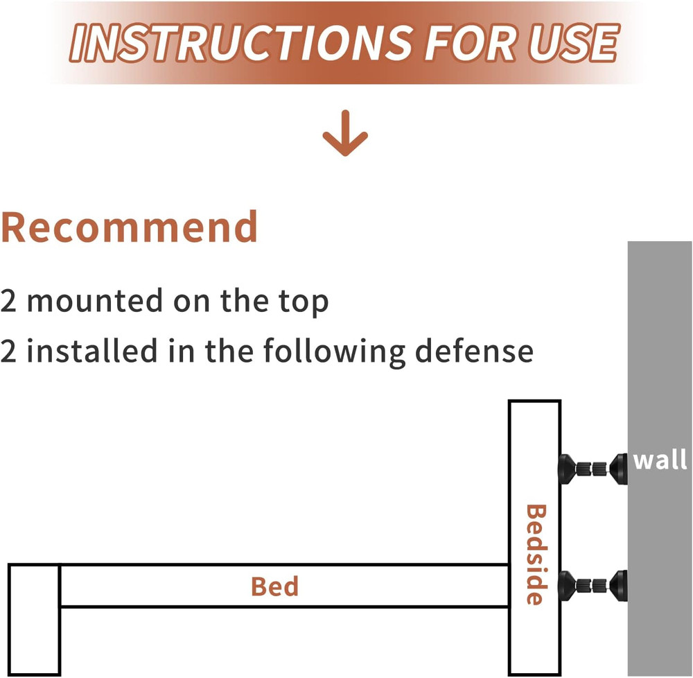 Adjustable Threaded Bed Frame Anti-Shake Tool for Bed, Headboard Stoppers, Bedsi