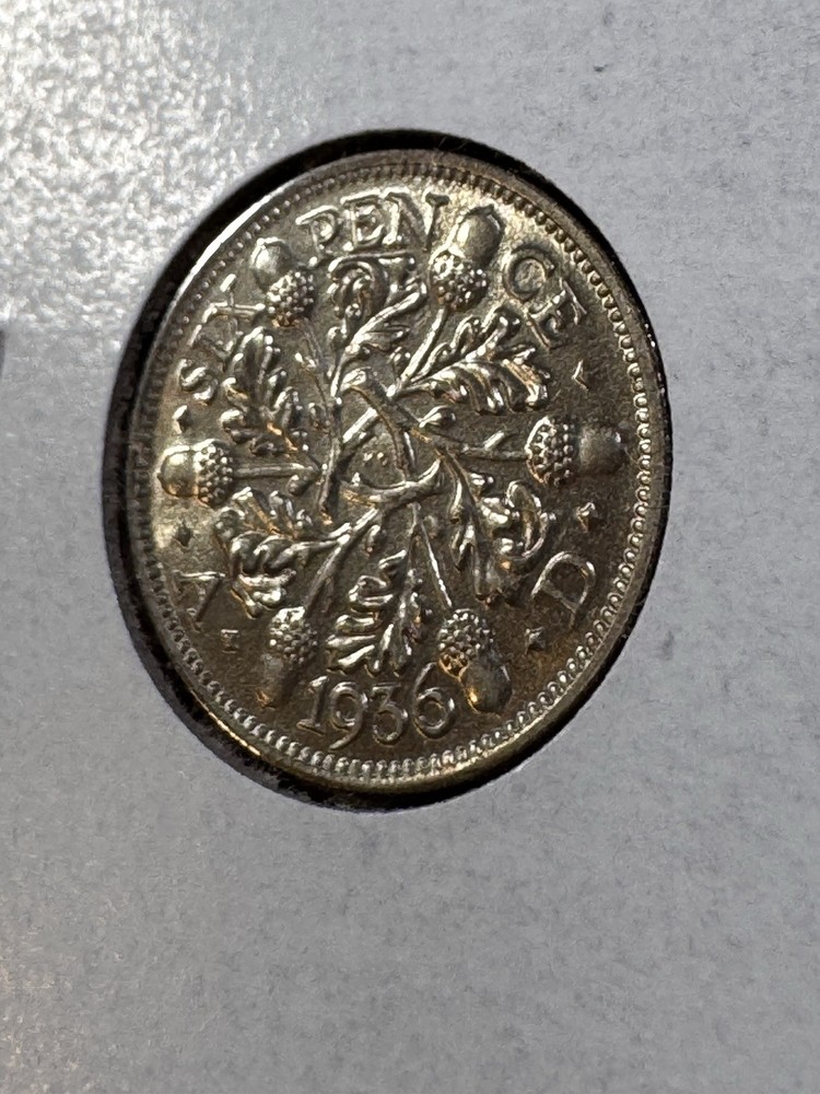 1936 Great Britain Silver 6 Pence