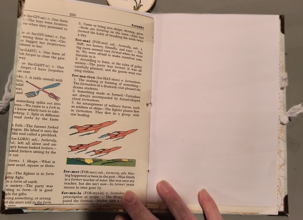 Handmade fabric covered junk journal