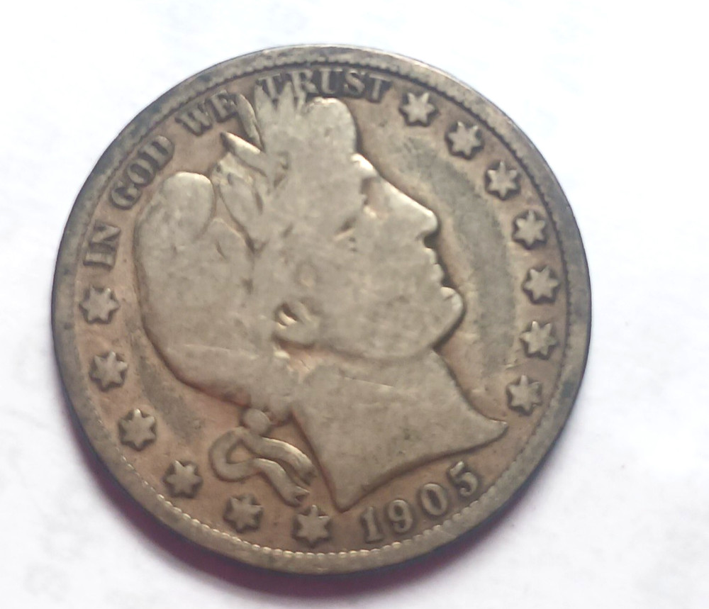 1905 S BARBER HALF DOLLAR