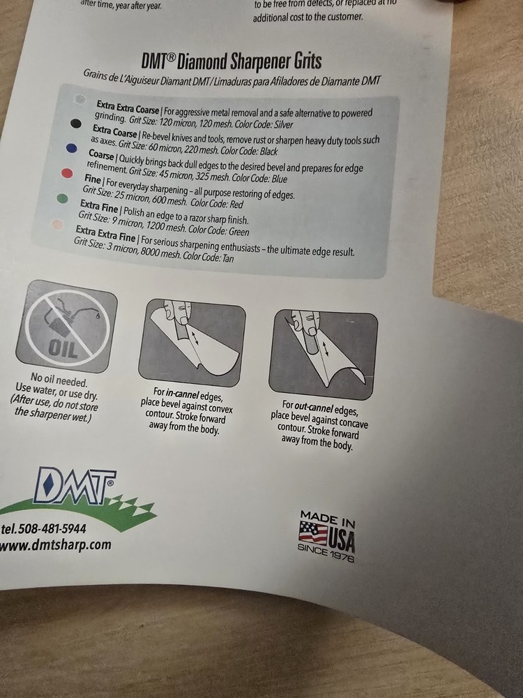 DMT Wave Sharpener Extra Fine – Diamond Knife Sharpener, Tool Sharpening Stone