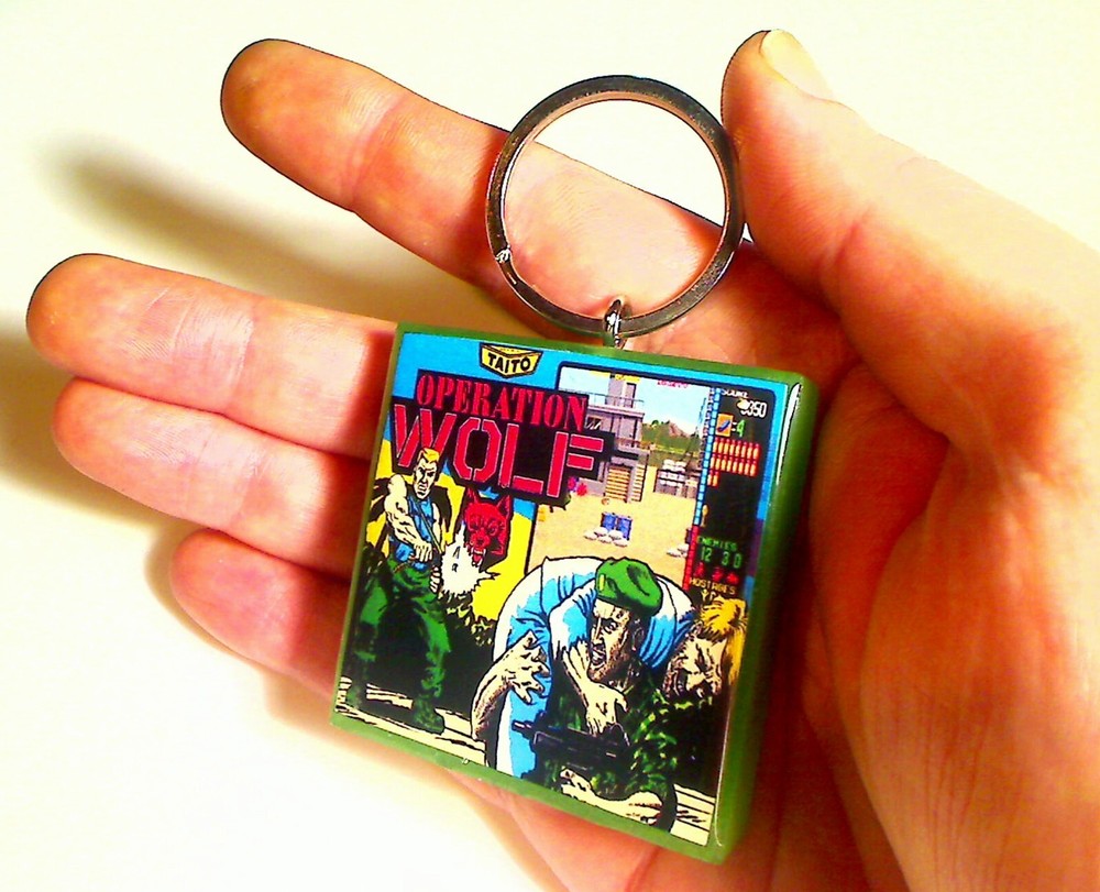 Operation Wolf Arcade Coin Door accessory Keychain