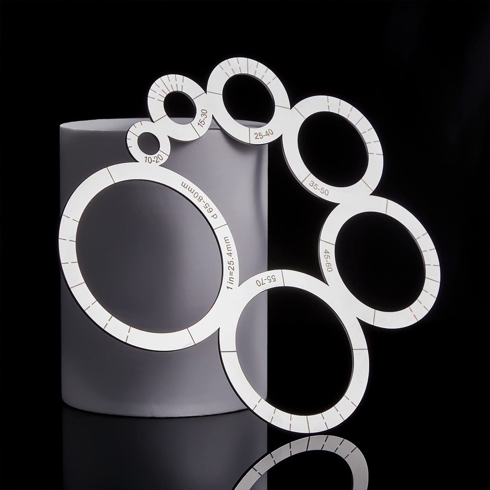 Weewooday Leather Corner Punch Set Round Basic Style, Silver
