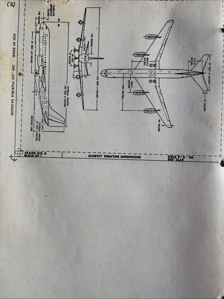 Douglas DC 8 Systems Schematic Diagrams 110 Plus pages Please Read
