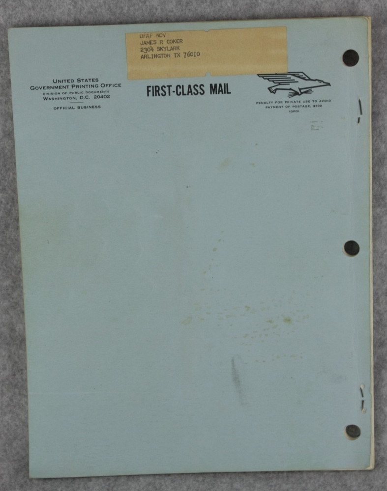 FAA Airman's Information Manual Part 1 Basic Flight & ATC Procedure May 1969