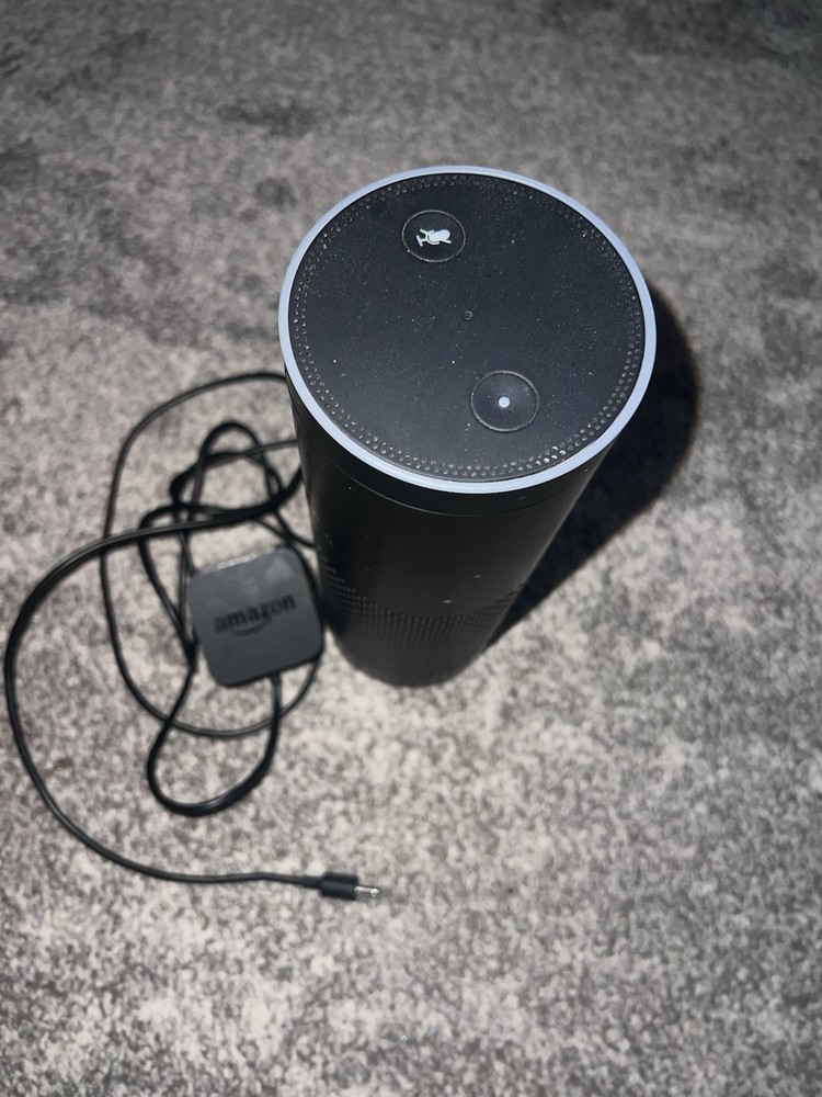 Amazon Echo (1st Generation) Smart Speaker with Alexa – Includes Power Adapter