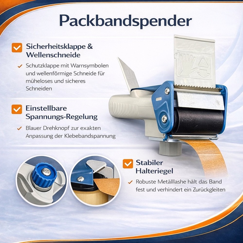 Paketbandabroller | Handabroller | Klebebandabroller |Packbandabroller