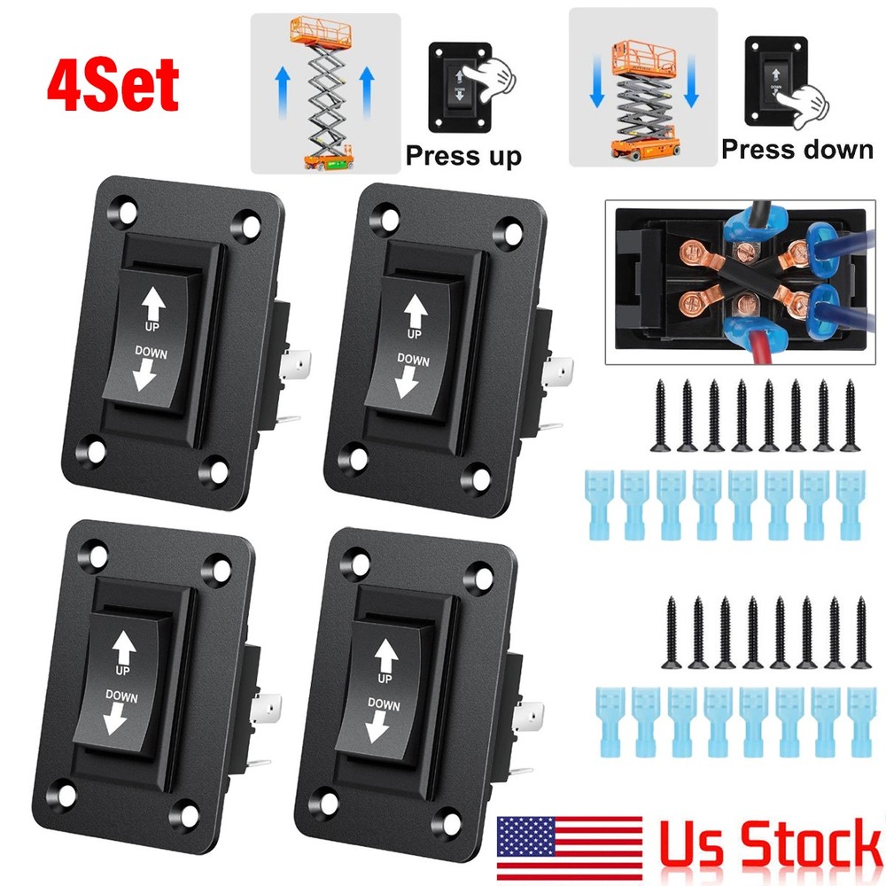 30A DPDT Momentary Reverse Switch Up Down Polarity Reverse Switch for Trailer 4x