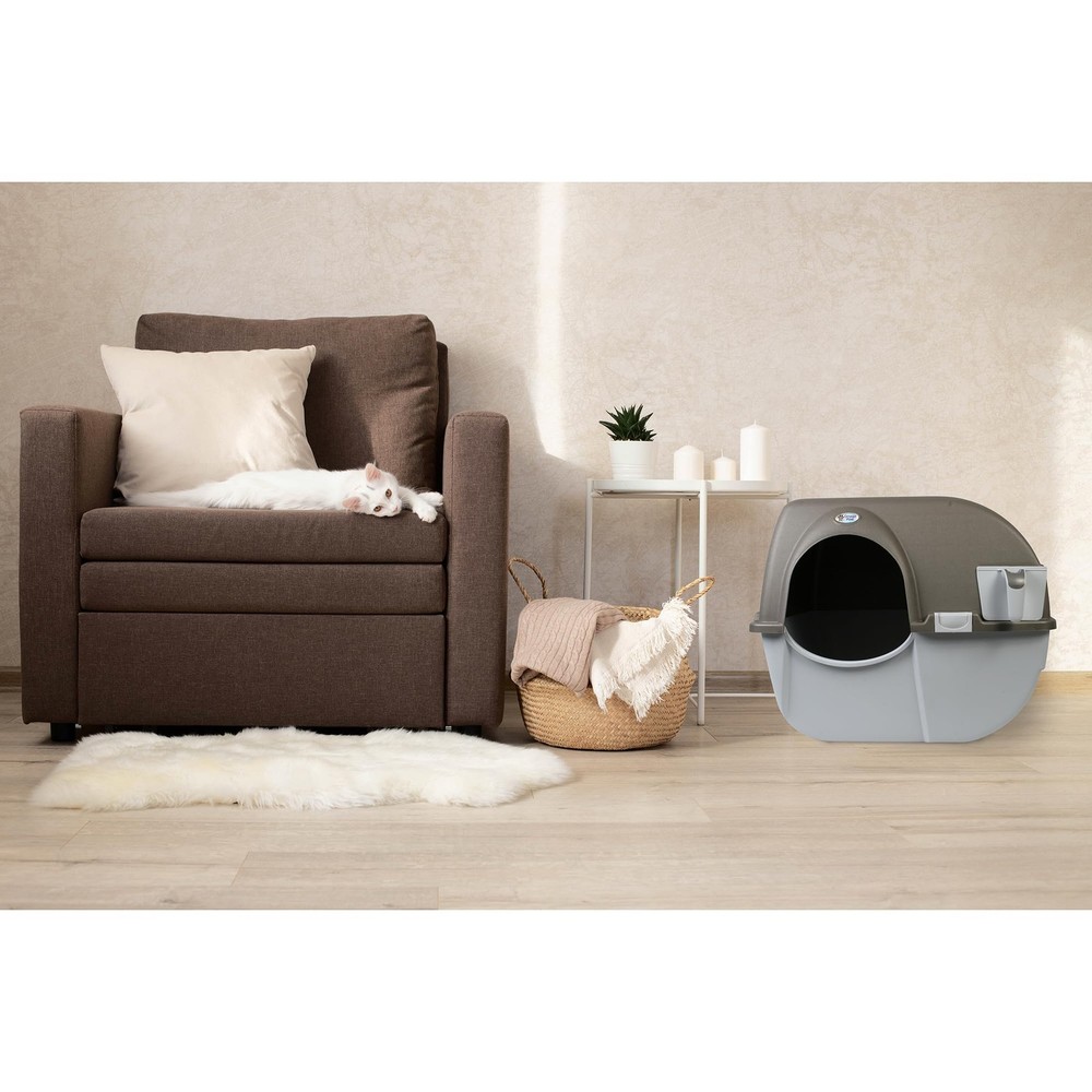 NRA15 Self Cleaning Litter Box Regular Size,Grey