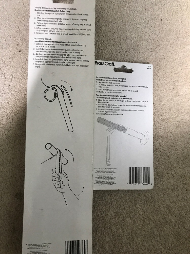 Brasscraft - T417 - T428 Opened Packages