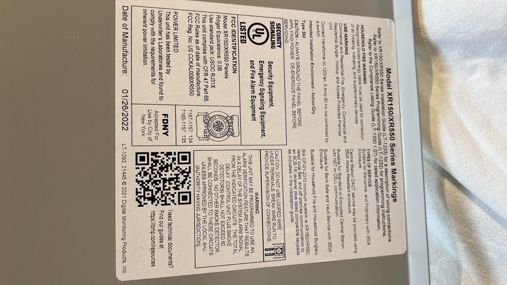 DMP XR150NL-G Network Panel Assembly and CELLCOM-LTE-V