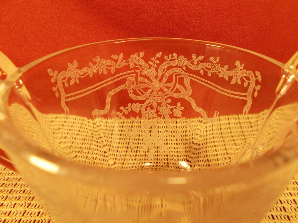 Fostoria Crystal June Pattern Open Sugar Dish
