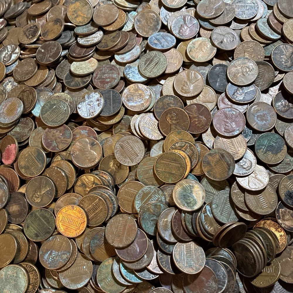 Copper One Cent Coins~~~10LBS~~~Culls, Discolored~~~Please Read Description