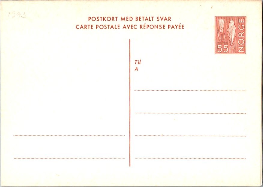 Norway Higgins & Gage 131 Unused.