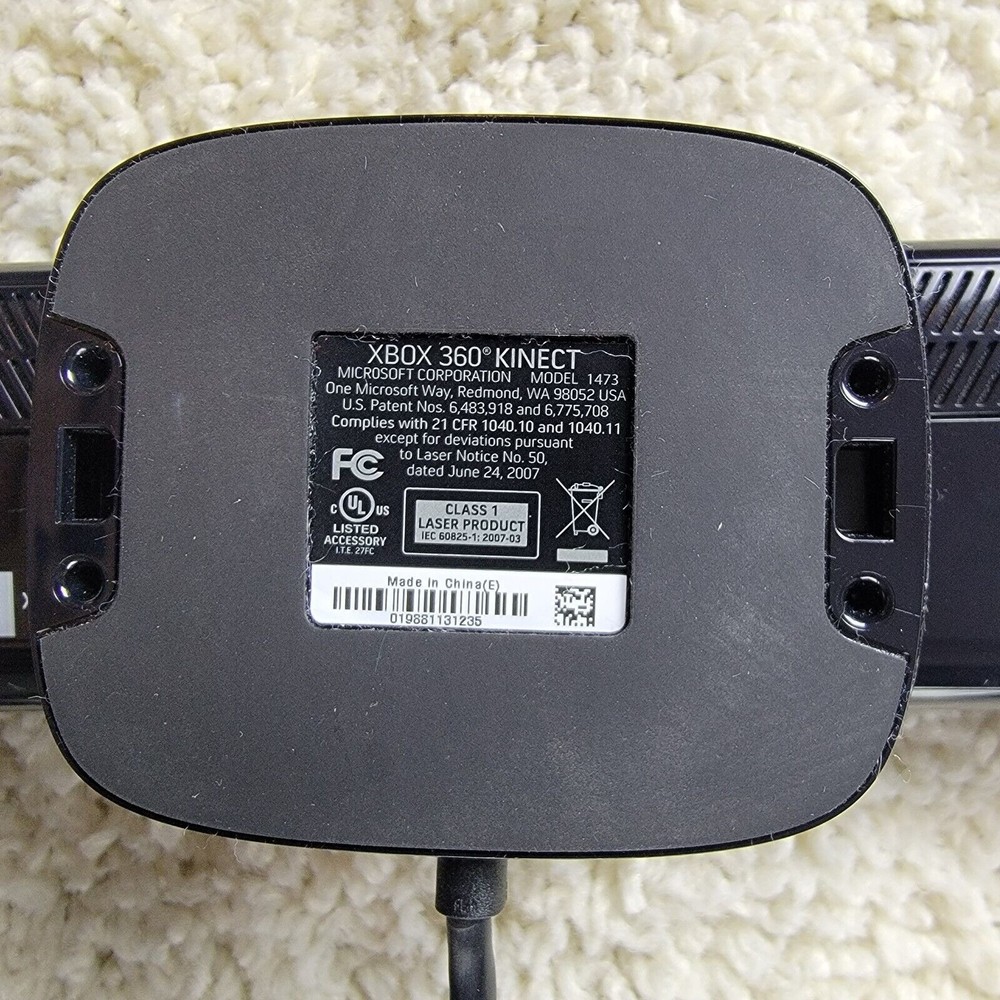 Microsoft Xbox 360 Kinect Sensor Bar Model 1473 Black w/ Kinect Adventures