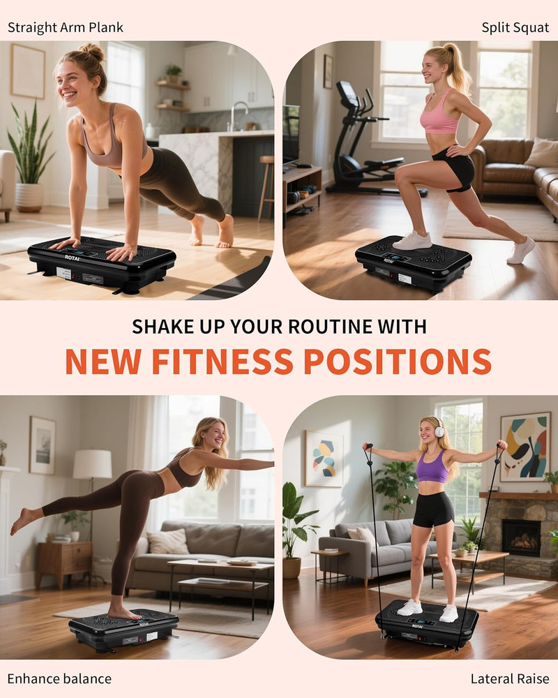 Vibration Exercise Machine for Lymphatic Drainage, 400 Lbs Capacity Workout