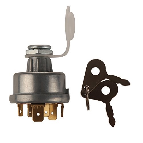 Ignition switch with keys for tractors and loaders.