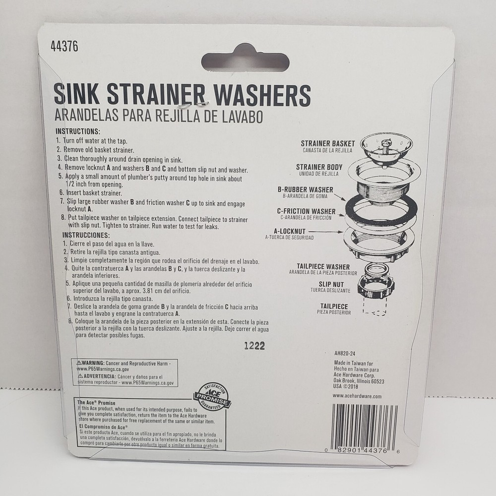 ACE Sink Strainer Washers #44376