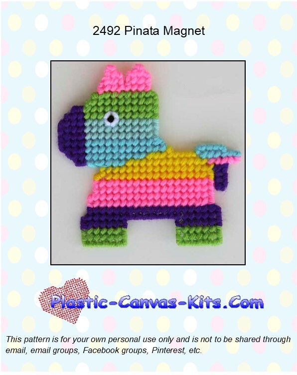 Pinata Magnet - Plastic Canvas Pattern or Kit