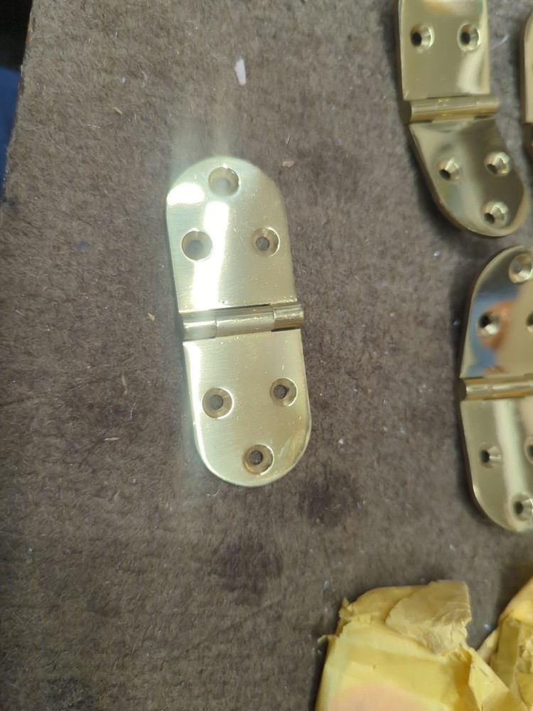 Vintage Solid Brass Hinges 1 1/4x3 3/8