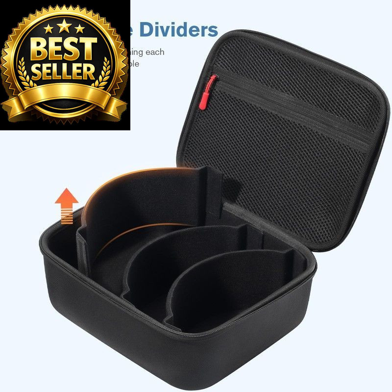 ProCase Large Hard Case for Multiple Ski Goggles, Travel Large, Black
