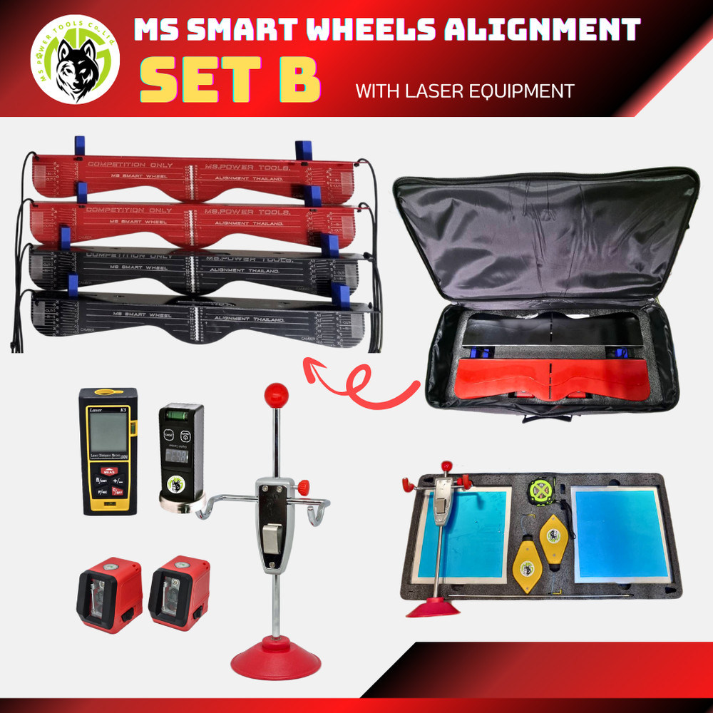 Professional String Wheel Alignment Tool Set B with Laser System