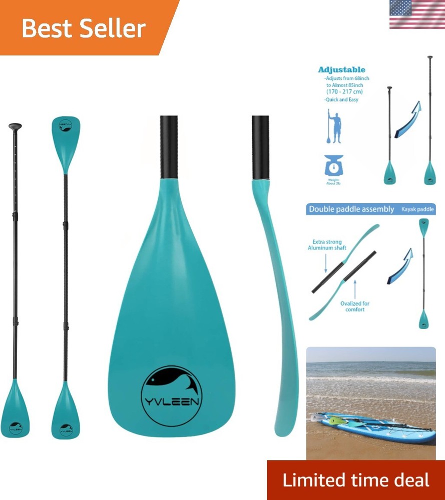 Versatile 4-Piece Paddleboard Paddle - Adjustable Height and Lightweight Design