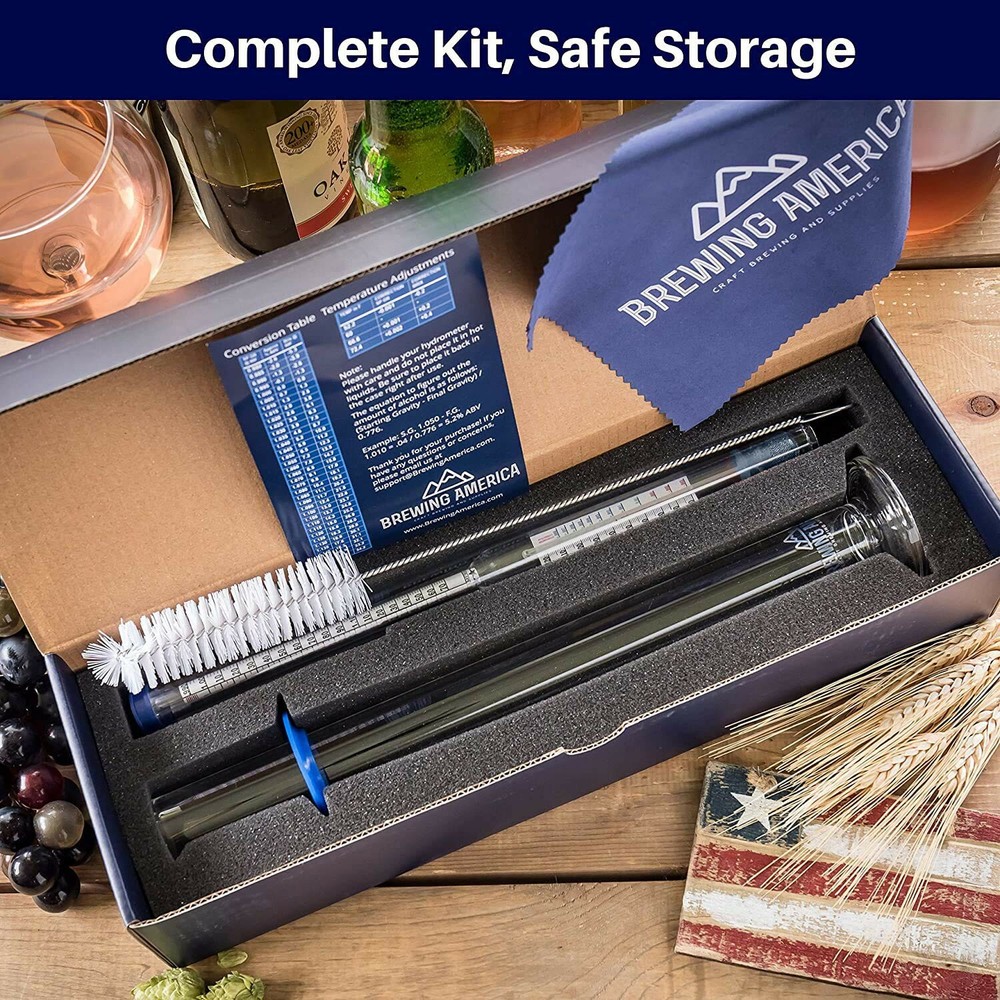 Thermo-Hydrometer ABV Tester Triple Scale - Pro Series American-made Specific...