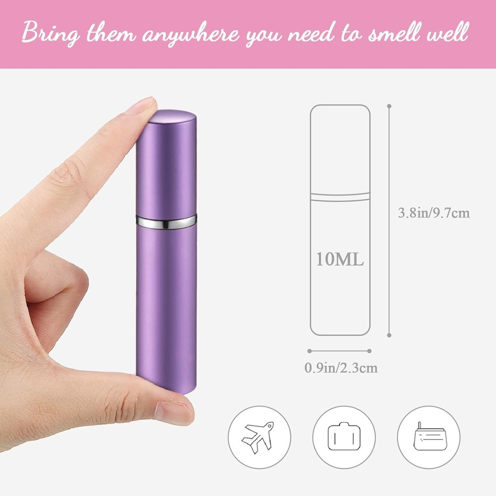 Zonon 56 Pieces 5ml Refillable Perfume Atomizer Mini Refillable Spray Perfume Bo