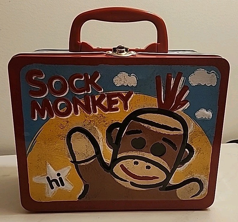 Sock Monkey Lunch Box or Keepsake Box by Schylling