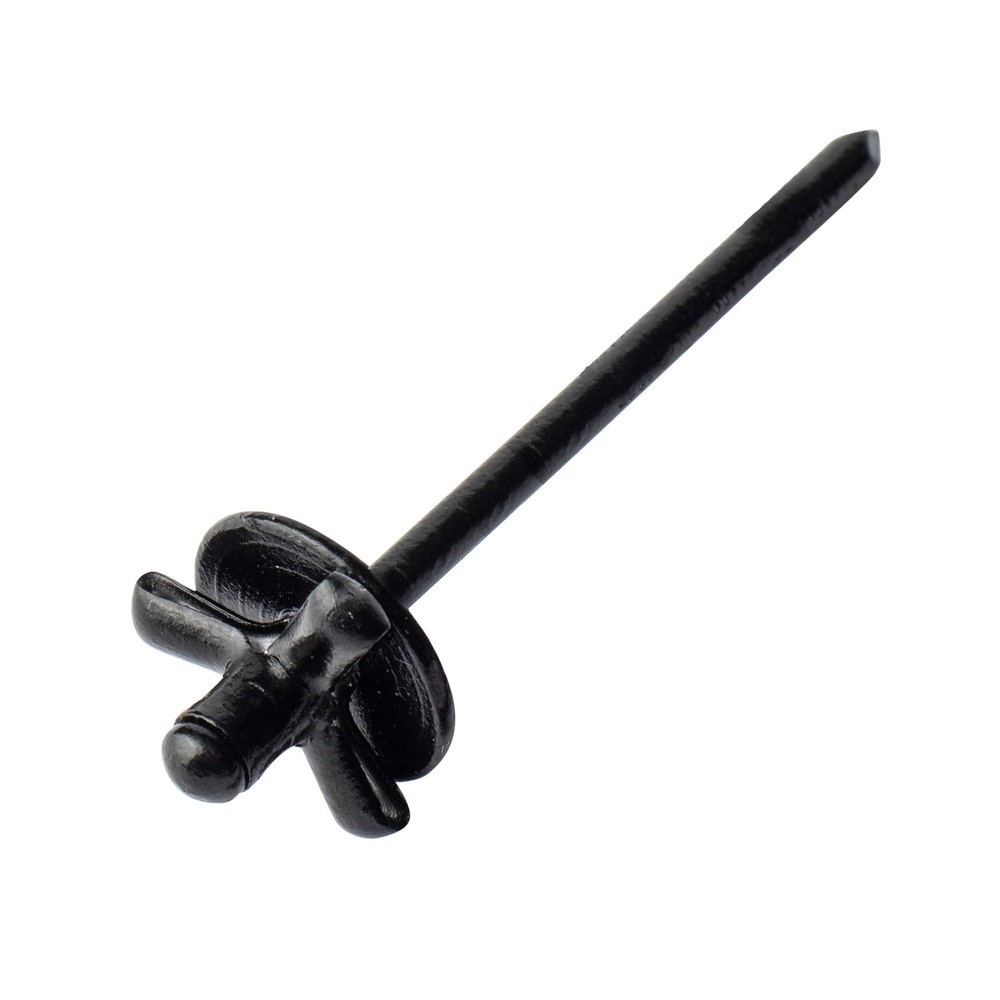 ISPINNER 50pcs 3/16" x 4/5" Large Head Tri-Fold Exploding x 4/5", Black