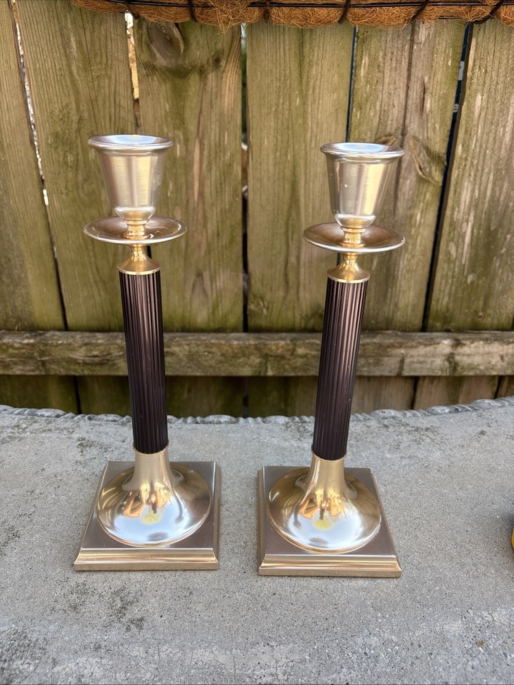 Vintage Silver Gorham Candlesticks L-100 Art Deco