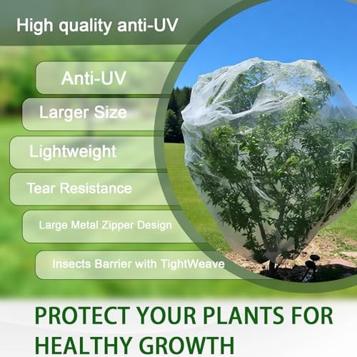 1 Pack 15x15ft Extra Large Fruit Tree Netting with Double Zipper 15x15ft(1Pack)