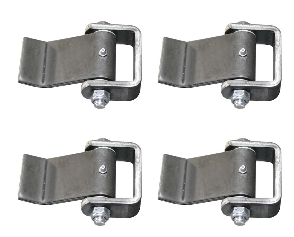 4 Pcs Door Hinges Dump Trailer Truck Strap Style Greaseable Cargo Heavy Duty